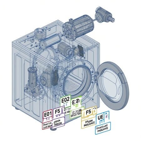 სარეცხი მანქანის შეცდომის კოდების სია