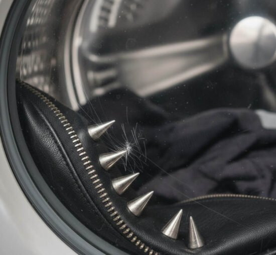 ლითონის დეტალები აზიანებს სარეცხი მანქანის შუშას